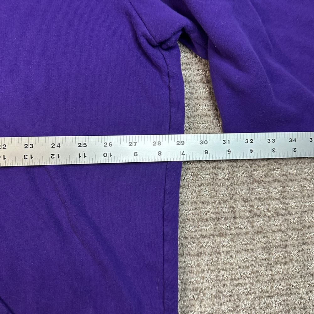 Majestic Minnesota Vikings Hoodie Mens Purple NFL Football Logo Sweatshirt 2XL - Picture 6 of 8